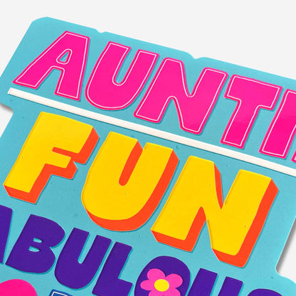 Fun Fab Fav Auntie Birthday Card