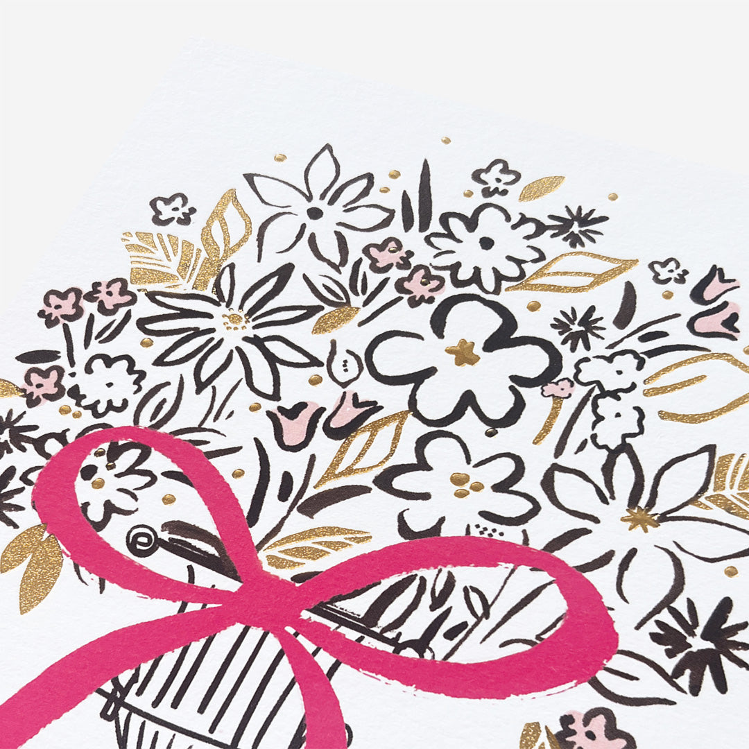 Floral bow vase