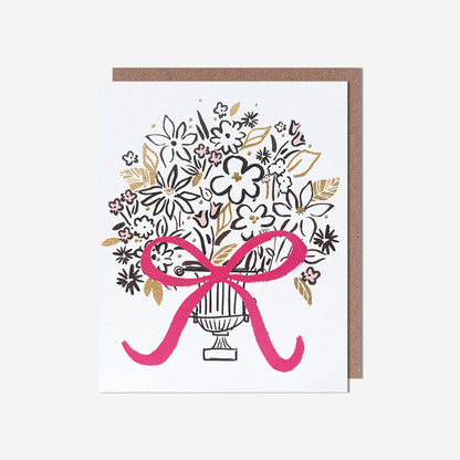 Floral bow vase