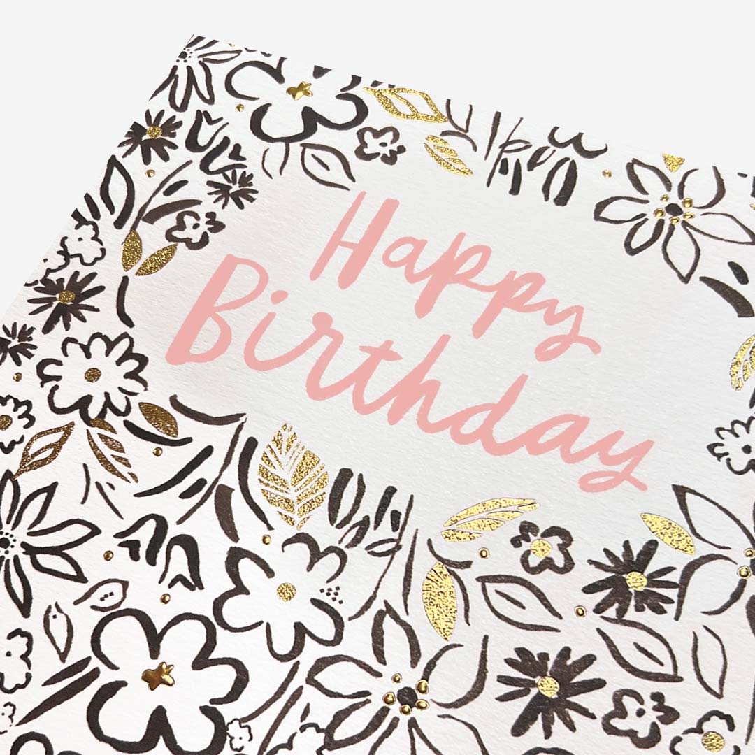Floral happy birthday