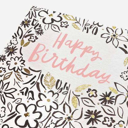 Floral happy birthday