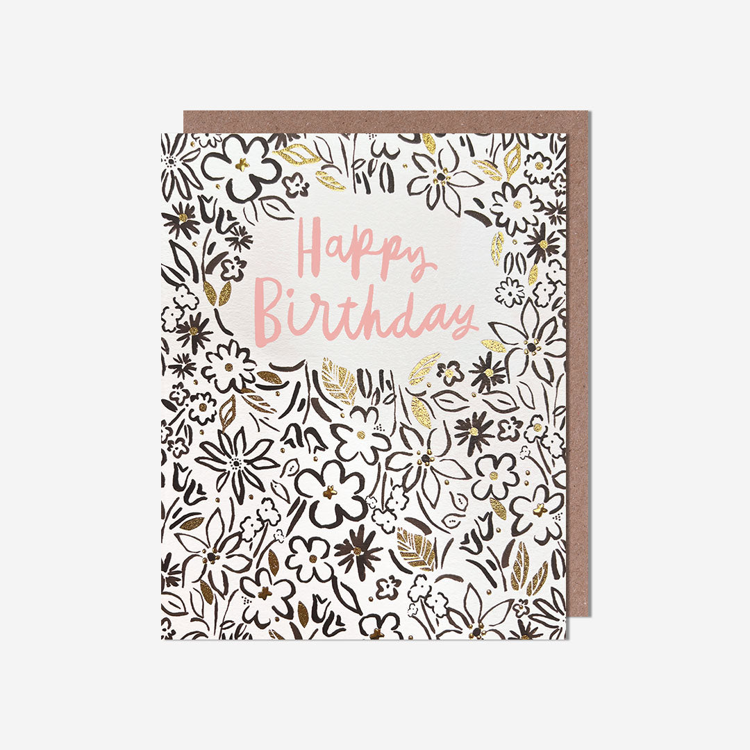 Floral happy birthday