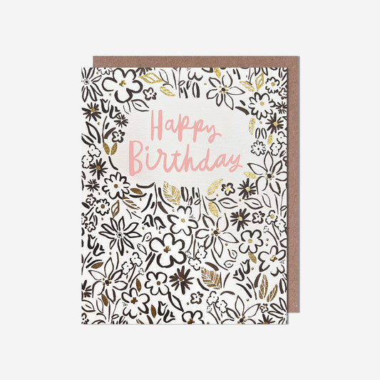 Floral happy birthday