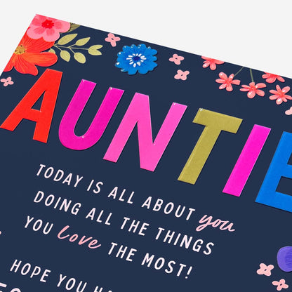Today Is All About You Auntie Birthday Card
