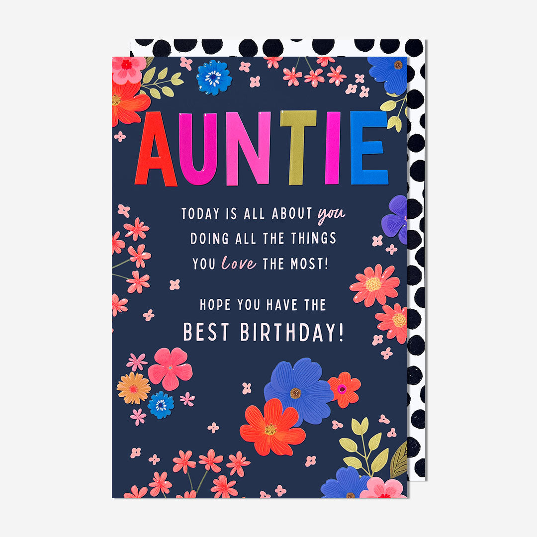 Today Is All About You Auntie Birthday Card