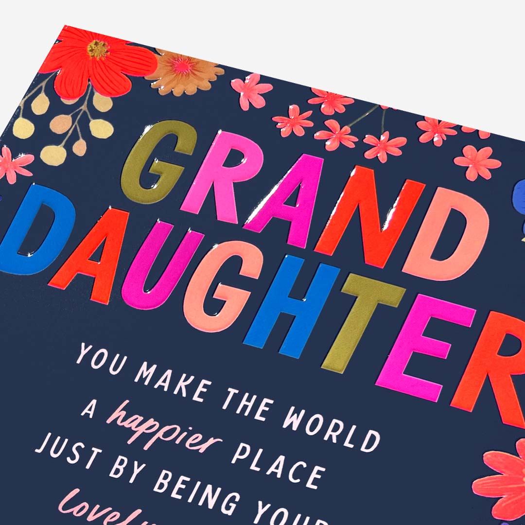 World Happier Place Granddaughter Birthday Card