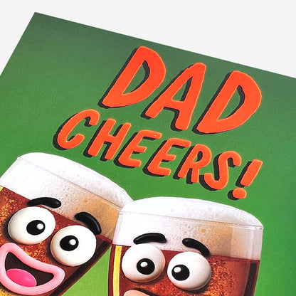 Cheers Faces Dad Birthday Card