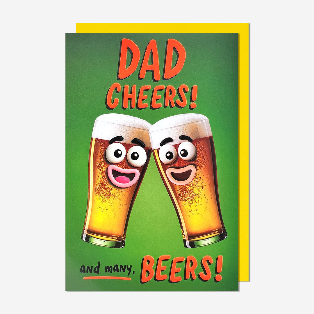 Cheers Faces Dad Birthday Card