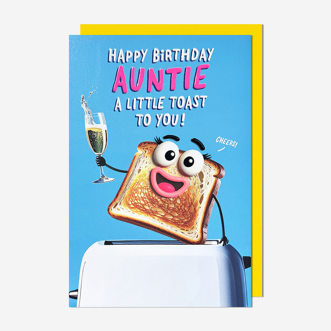 Little Toast Auntie Birthday Card