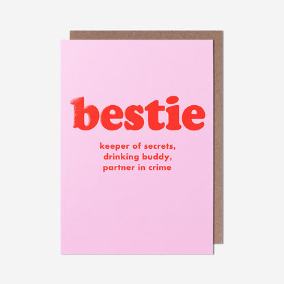 Bestie Keeper Of Secrets Friend Card