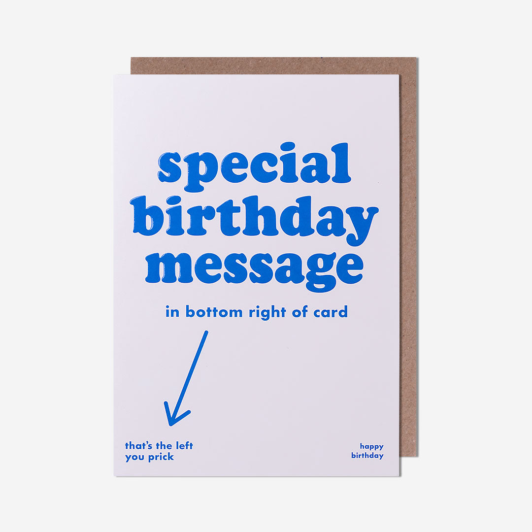 Special Birthday Message Card