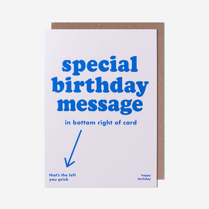Special Birthday Message Card