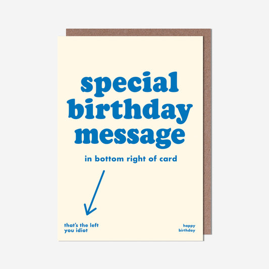 Special Birthday Message Card