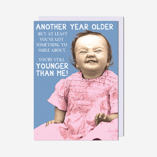 Little Girl Grinning Birthday Card
