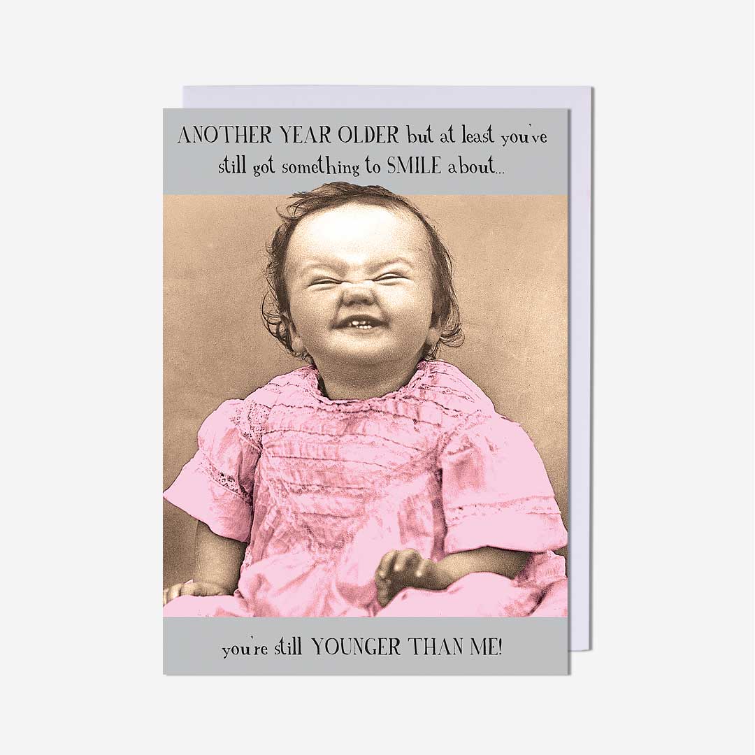 Little Girl Grinning Birthday Card
