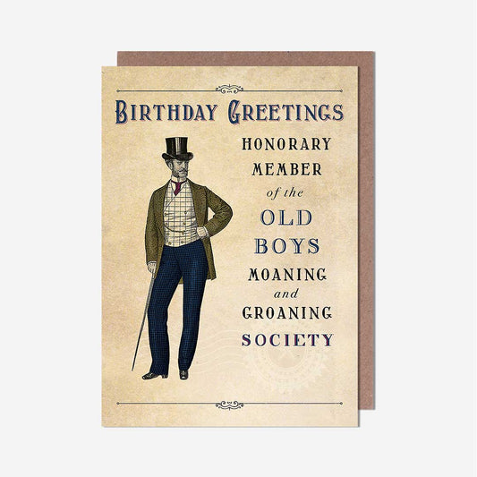 Moaning And Groaning Society Birthday Card