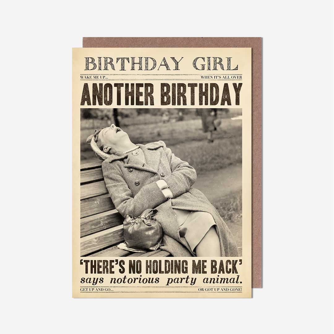 Another Birthday Women Asleep Birthday Card