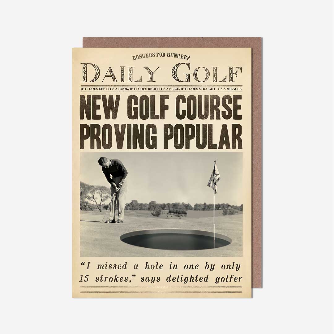 Golf Missed Hole In One Birthday Card