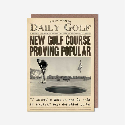 Golf Missed Hole In One Birthday Card