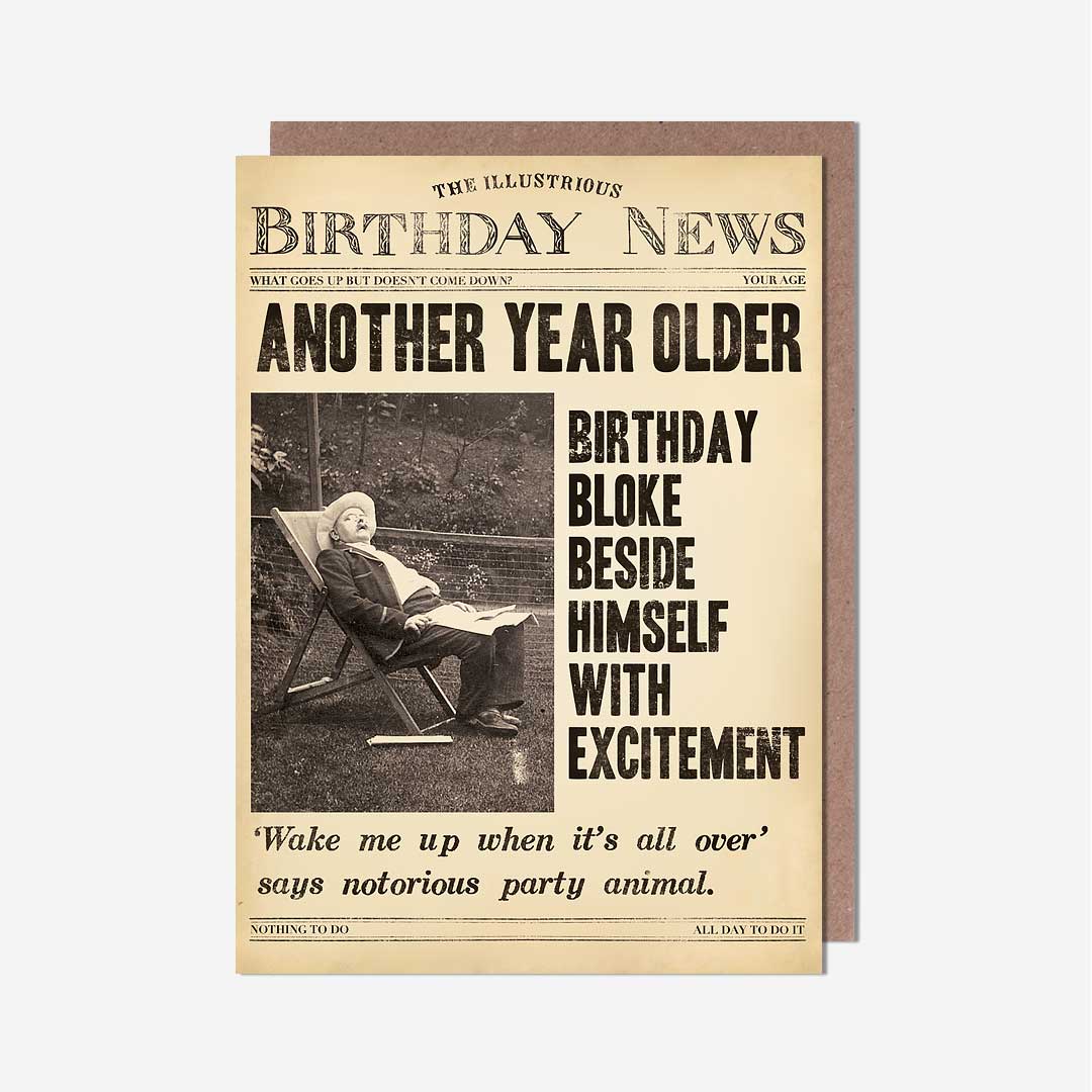 Beside Himself With Excitement Birthday Card