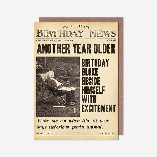 Beside Himself With Excitement Birthday Card