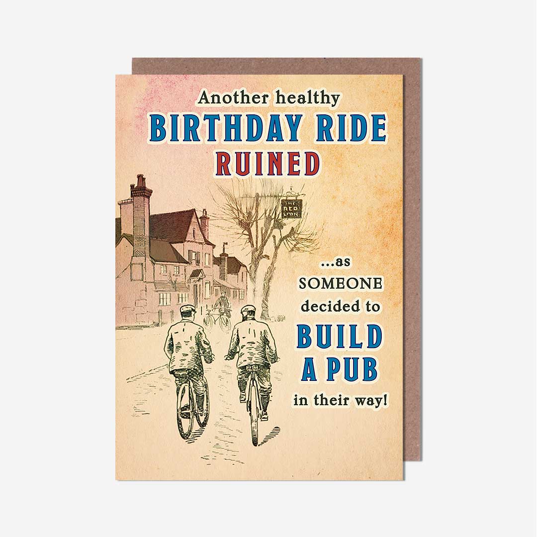 Birthday Bike Ride Ruined Card