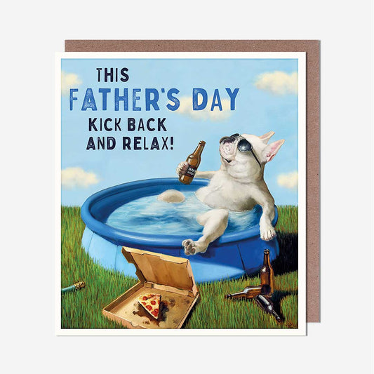 Dog Paddling Pool Relax Card