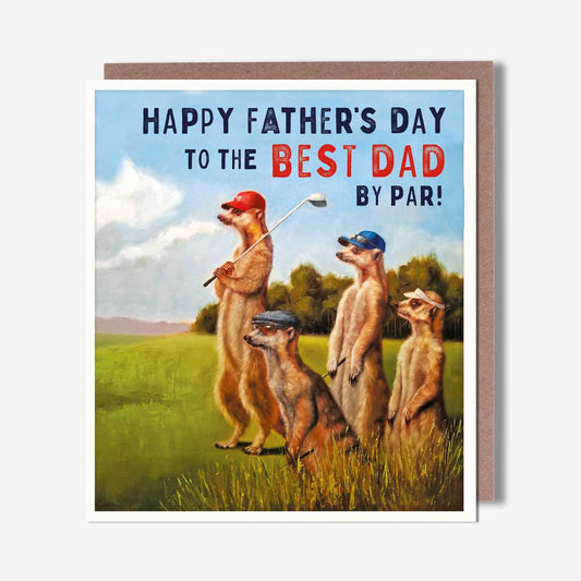 Best Dad By Parr Meerkats Golf Card