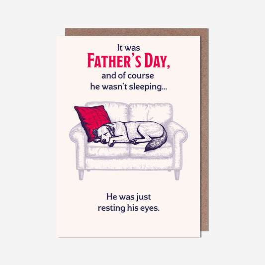 Dog Resting His Eyes Card
