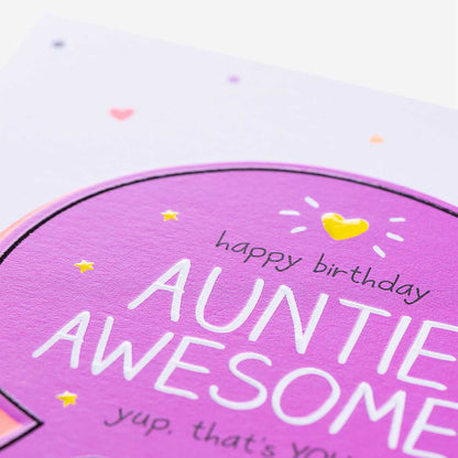 Auntie Awesome Birthday Card