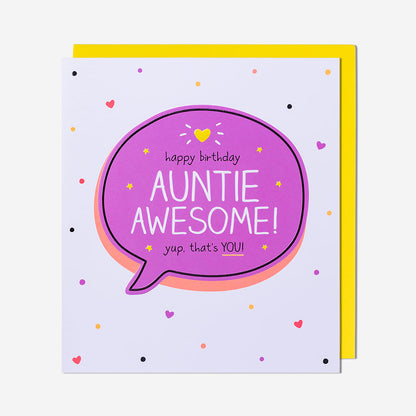 Auntie Awesome Birthday Card