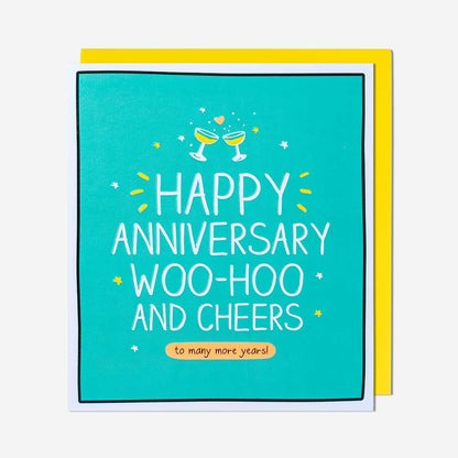 Woohoo And Cheers Anniversary Card