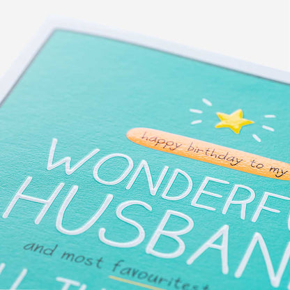 Favouritest All The World Husband Birthday Card