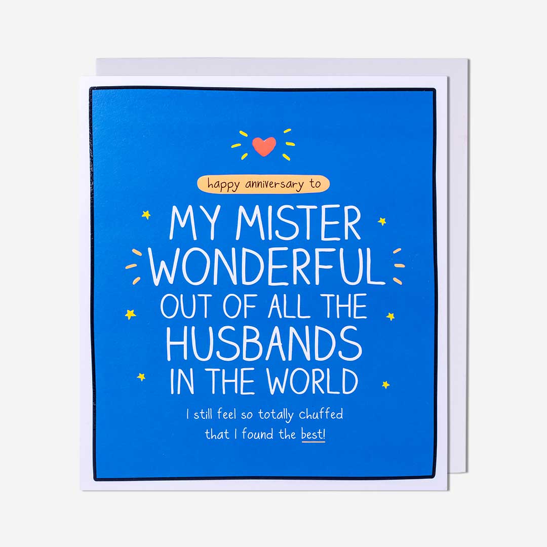 Mister Wonderful Husband Anniversary Card