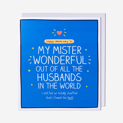 Mister Wonderful Husband Anniversary Card