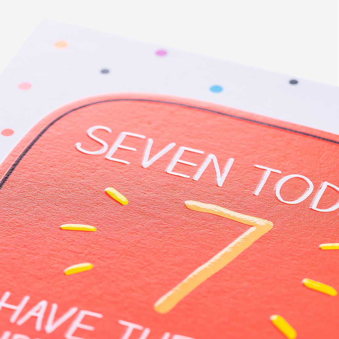 7 Best Birthday Ever! 7th Birthday Card