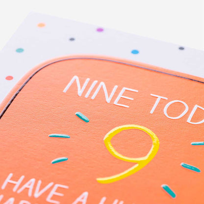 9 Hugely Happy Birthday 9th Birthday Card