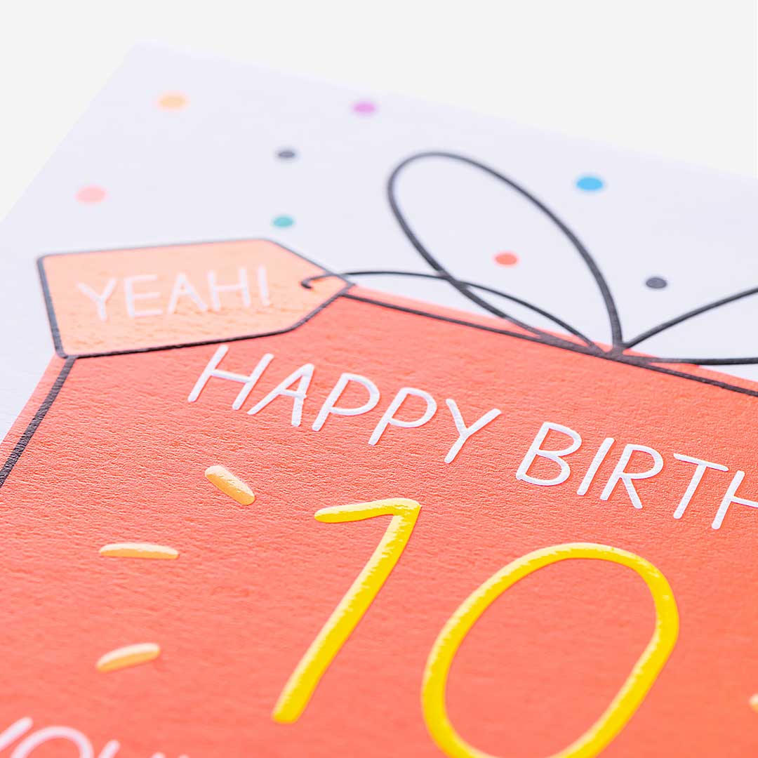 10 Totally Ten Today 10th Birthday Card