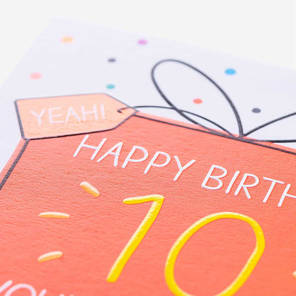 10 Totally Ten Today 10th Birthday Card