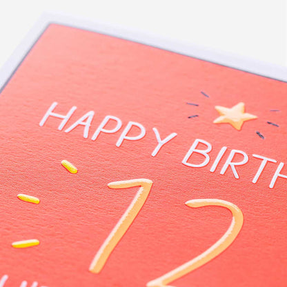 12 Totally Twelve Today 12th Birthday Card