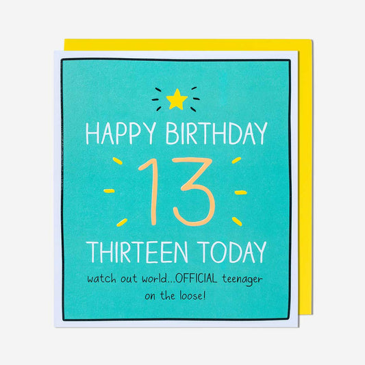 13 Official Teenager 13th Birthday Card