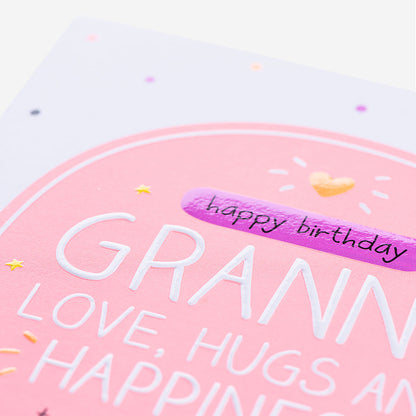 Love, Hugs And Happiness Granny Birthday Card