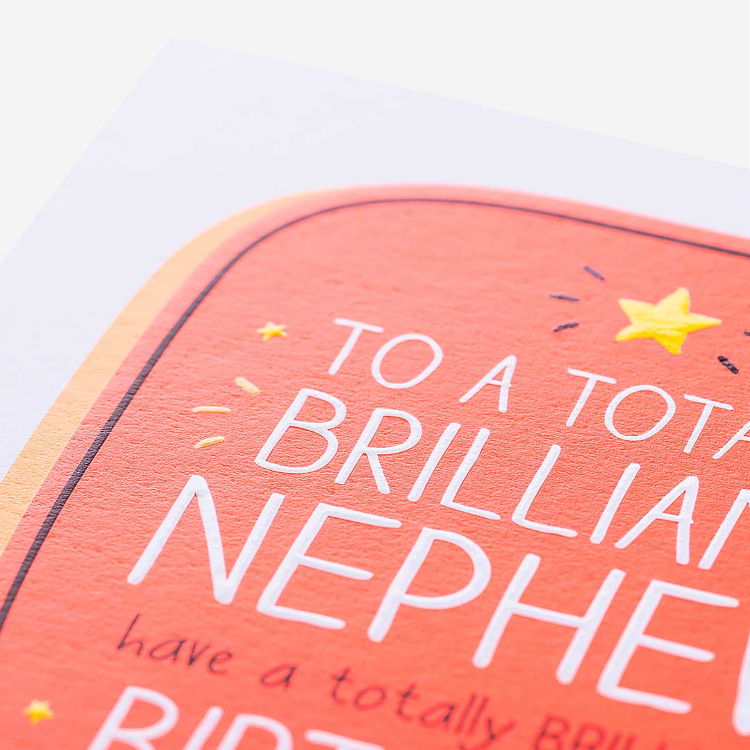 Brilliant Nephew Brilliant Birthday Card