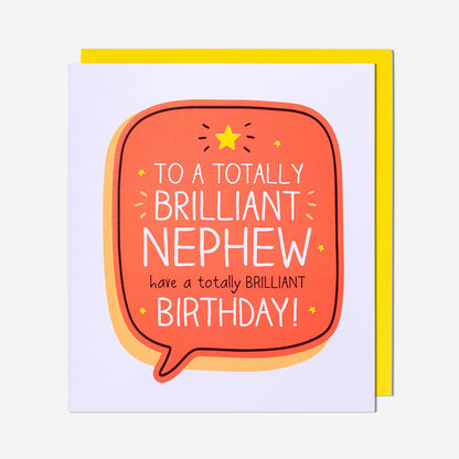 Brilliant Nephew Brilliant Birthday Card