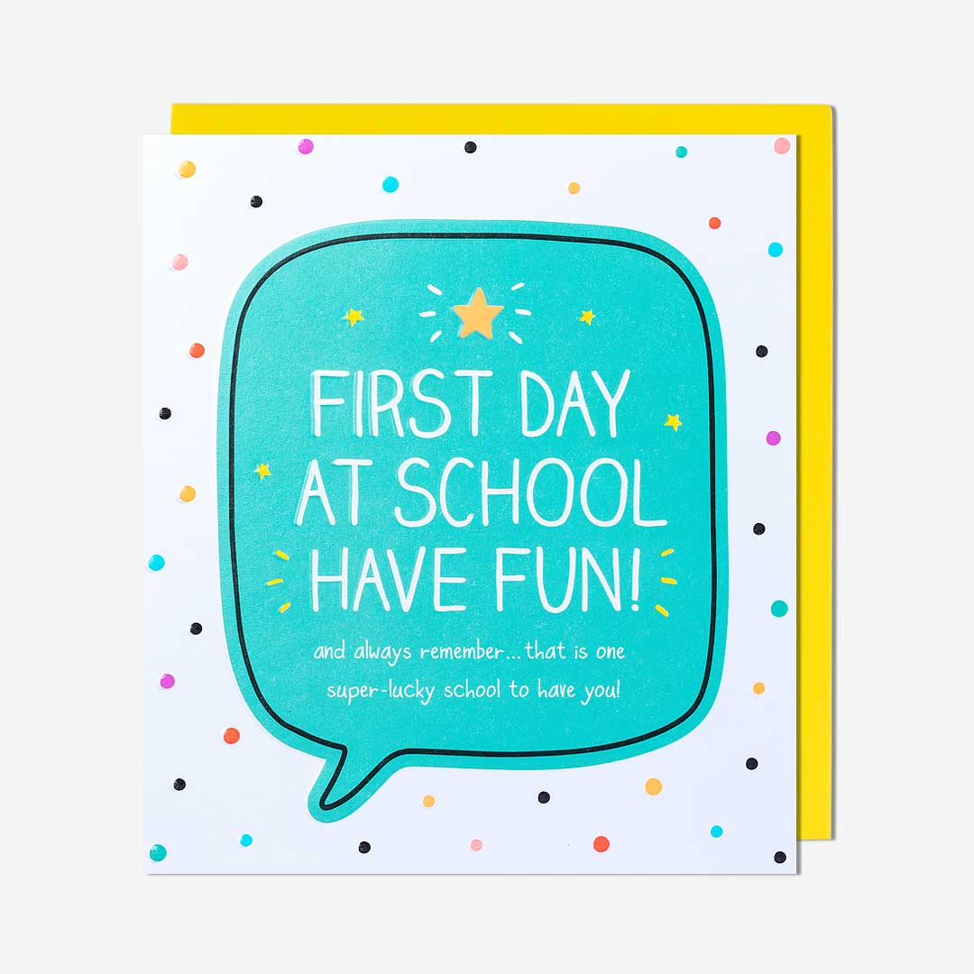 Super Lucky School First Day At School Card