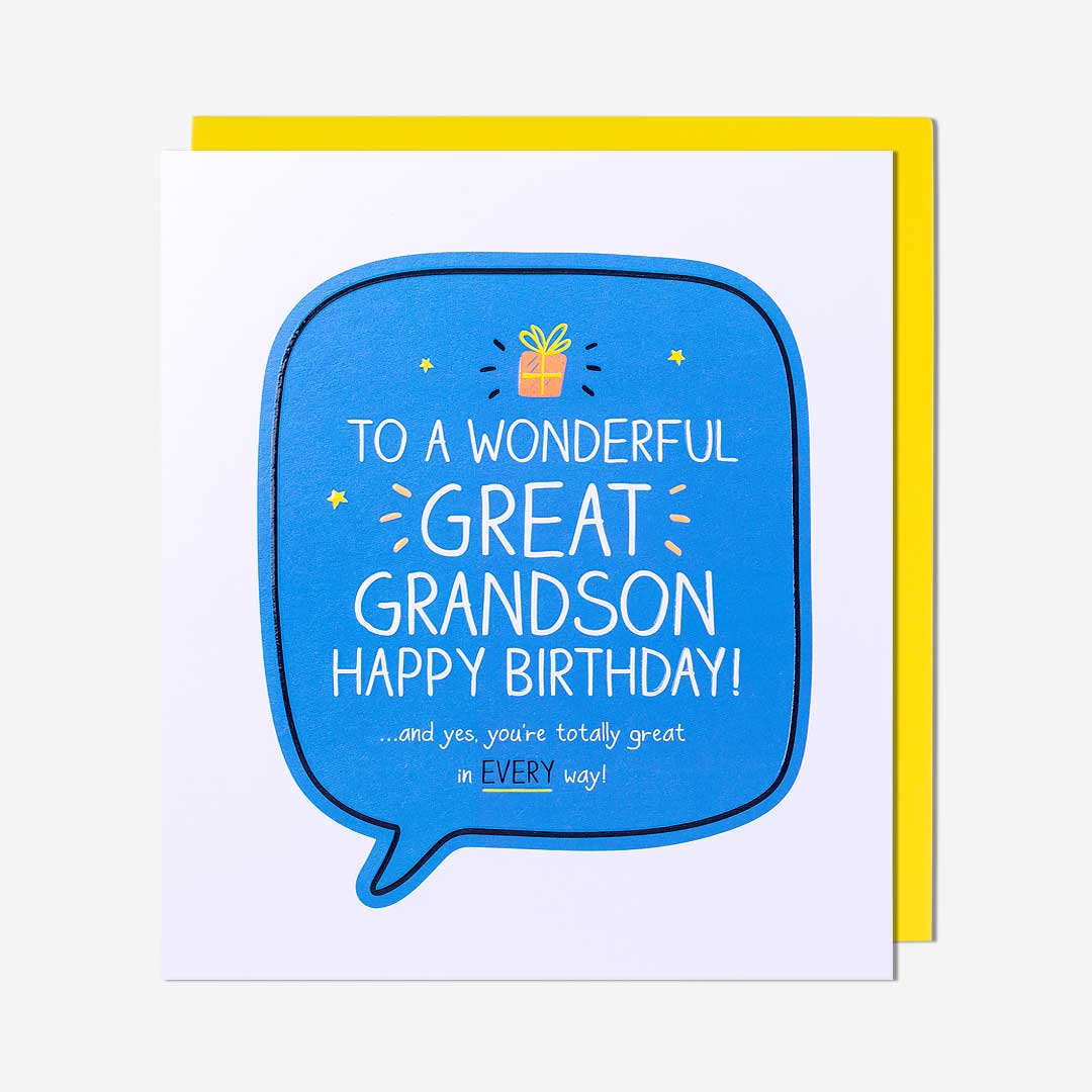 Great Grandson, Totally Great! Birthday Card