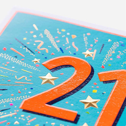 21 A Big-Time Happy Birthday 21st Birthday Card