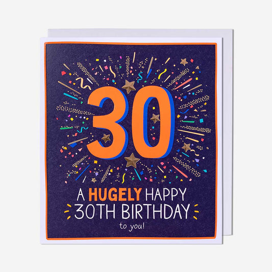 30 Hugely Happy Birthday 30th Birthday Card