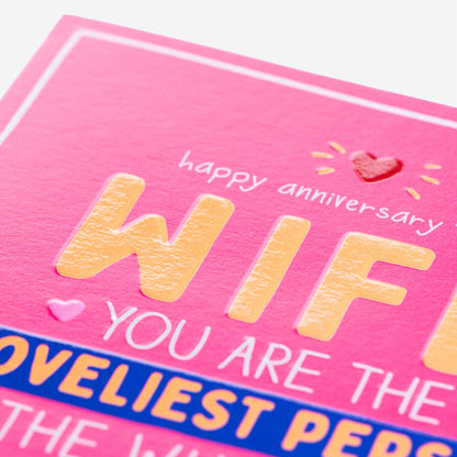 Loveliest Person Wife Anniversary Card
