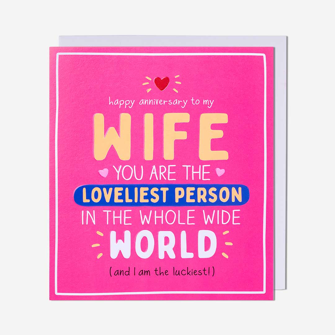 Loveliest Person Wife Anniversary Card